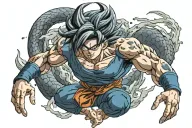 dragon ball goku ultra instinct tattoo design idea
