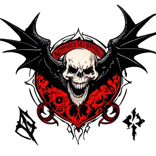 Avenged Sevenfold Deathbat tattoo design idea