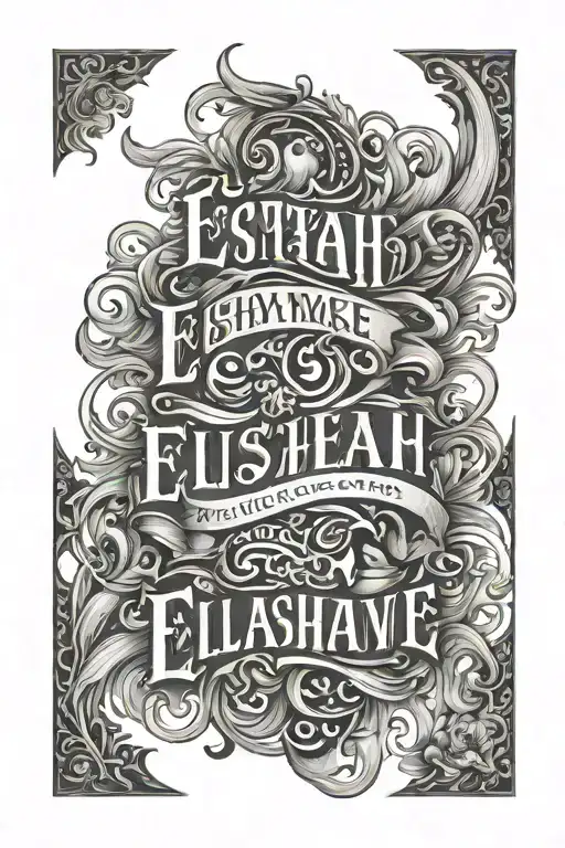esstarleah & ellashayé written joined script font but simple not to bold tattoo design idea