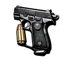 FN 5.7  bullet tattoo design idea