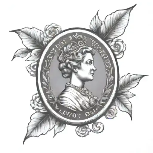 lucky penny tattoo design idea