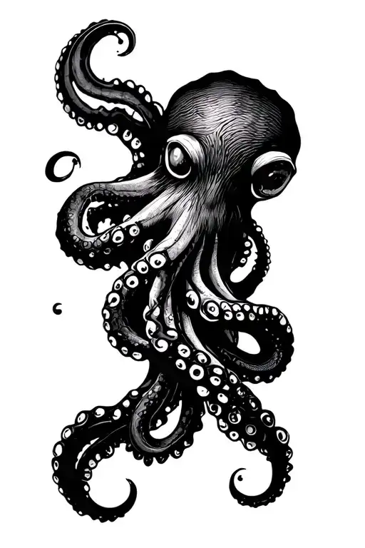 octopus wrapped tattoo design idea