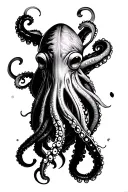octopus wrapped tattoo design idea