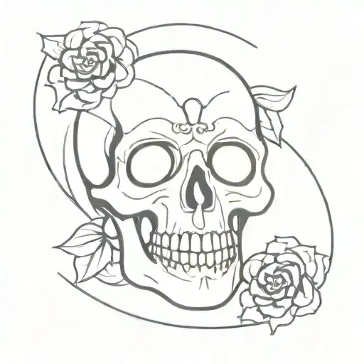 Custom skull lucky charm tattoo design idea