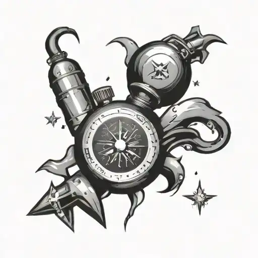 bomb time tattoo design idea