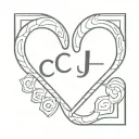 heart with the letters C and J incorporated tattoo design idea