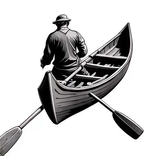 Rowing Boat tattoo design idea