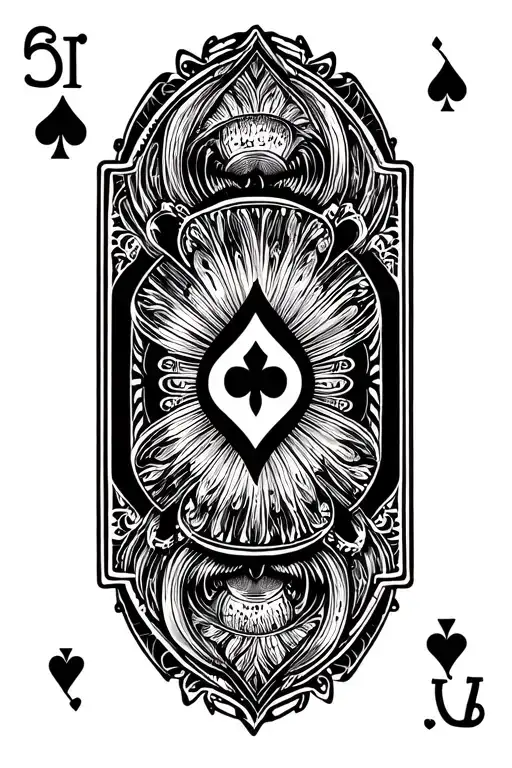 deck of cards being shuffled tattoo design idea