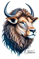 Taurus Leo cancer zodiac sign incorporated tattoo design idea