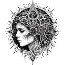 arcane intellect blackwork tattoo tattoo design idea