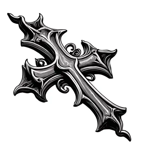 gothic cross tattoo tattoo design idea