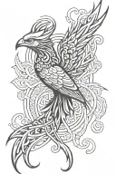Celtic Phoenix tattoo design idea