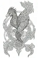 Celtic Phoenix tattoo design idea