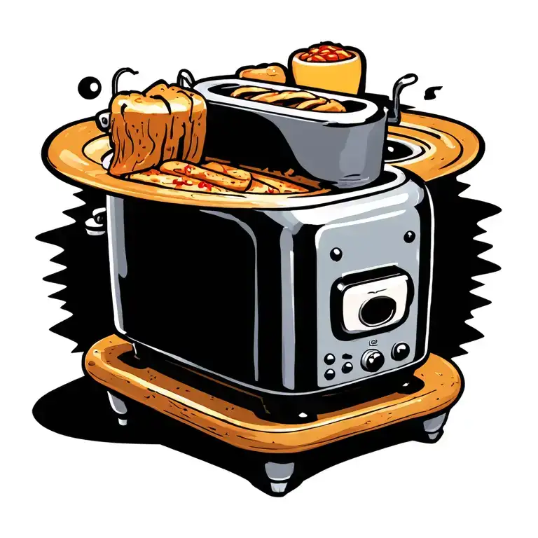 brave little toaster bath tattoo design idea