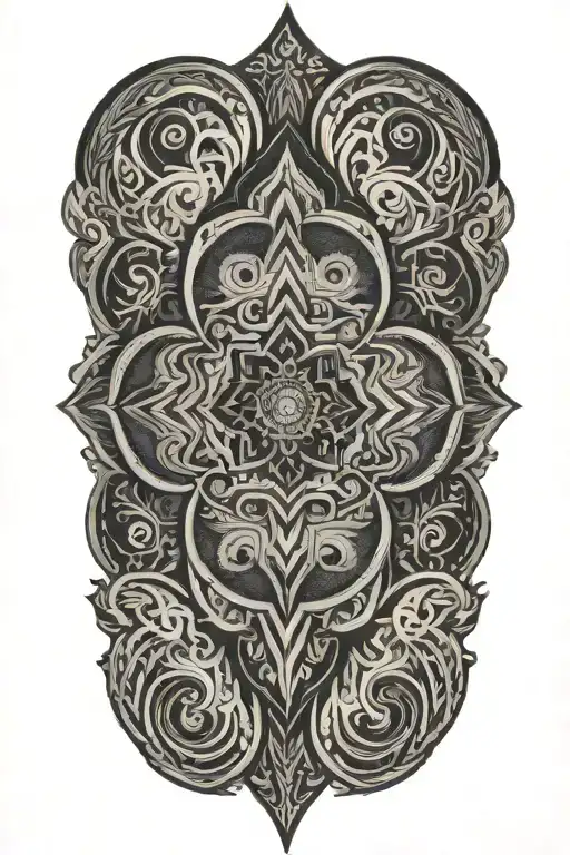 blackout mandala tattoo design idea