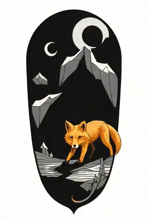 Fox tattoo design idea