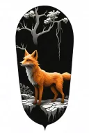 Fox tattoo design idea