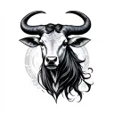 Taurus Virgo tattoo design idea