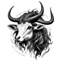 Taurus Virgo tattoo design idea