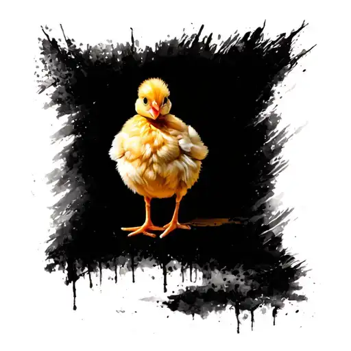 children's chick tattoo design idea
