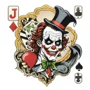 Poker card joker tattoo design idea