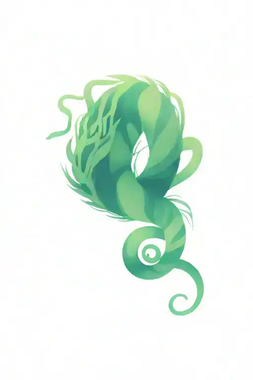 an upright snake with tiger stripes in the scales and horns tattoo design idea