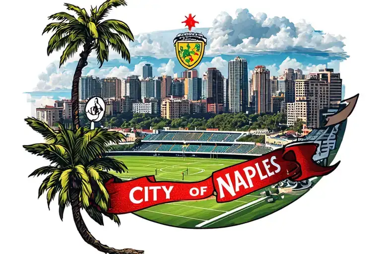 City of naples and your football club logo tattoo design idea