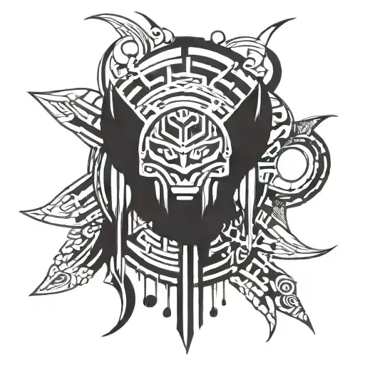 Cyber tribal sound music tattoo tattoo design idea