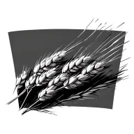 wheat sheet dad walking tattoo design idea