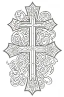 Names: Christopher,Rhoda,Khate,Aaron,Rhandel in a cross tattoo design idea