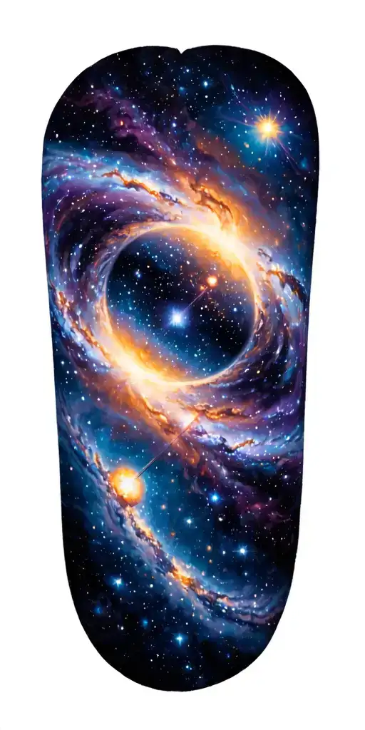 outerspace galaxy filled with stars  tattoo design idea