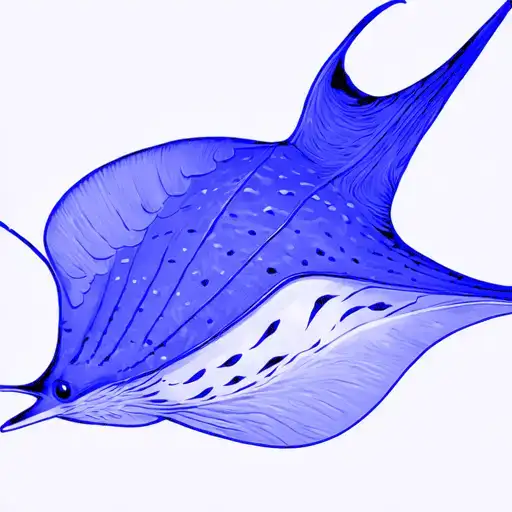 eagle ray gracefully swimming tattoo design idea