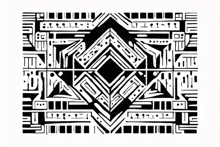 morse code pattern tattoo design idea