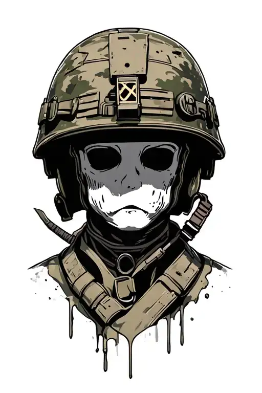 army helmet tattoo design idea