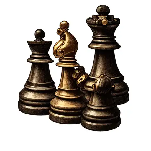 queen chess piece tattoo design idea