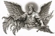 biblical angel tattoo design idea