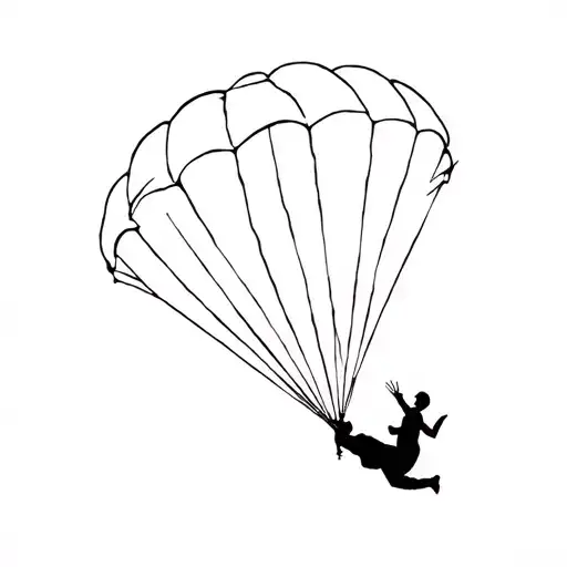Skydive parachute tattoo design idea