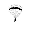 Skydive parachute tattoo design idea