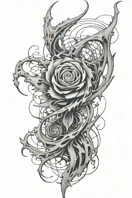 vortex shedding with a mesh tattoo design idea