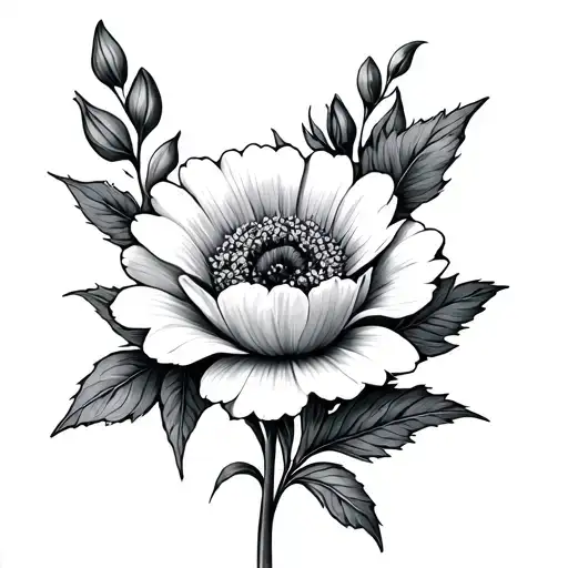 December And February Birth Flower tattoo design idea