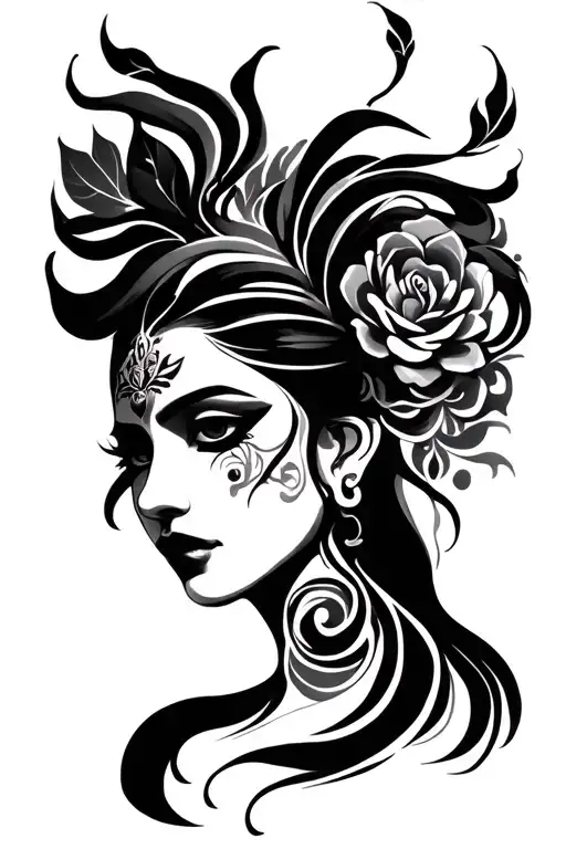 Vasuki wrapped tattoo design idea