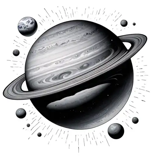 Venus planet tattoo design idea