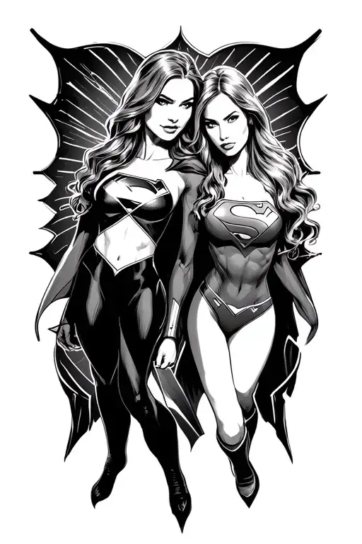 supergirl and lena luthor tattoo design idea