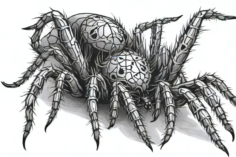 spider number 4 tattoo design idea
