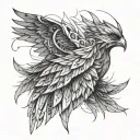 demon bird wing tattoo design idea
