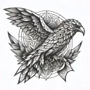 demon bird wing tattoo design idea