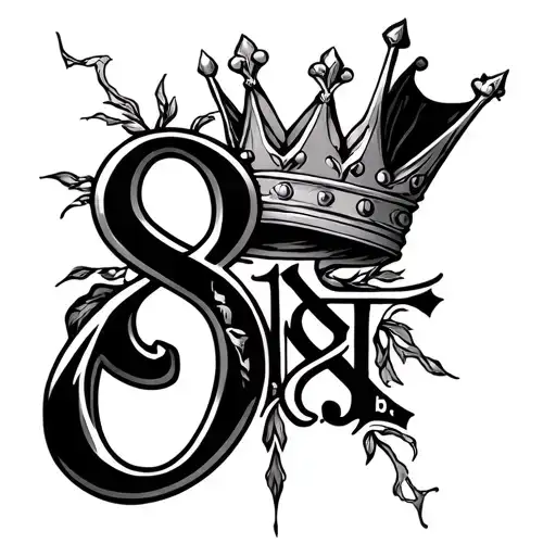 Romans 8:18 (numbers in Roman numerals) with a crown  tattoo design idea