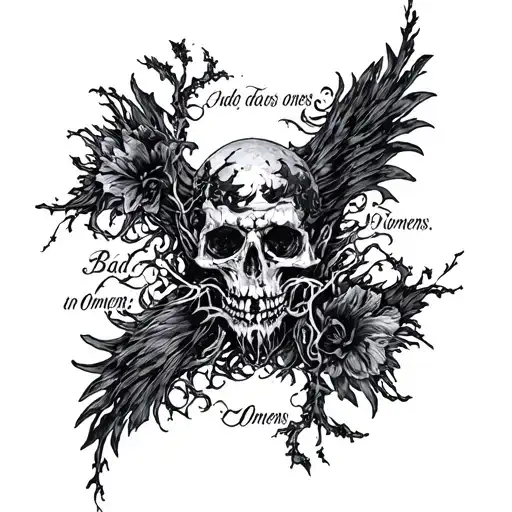 bad omens inspired by the lyrics tattoo design idea