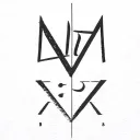 Yahweh written with the names of God from the Bible. tattoo design idea