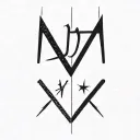 Yahweh written with the names of God from the Bible. tattoo design idea